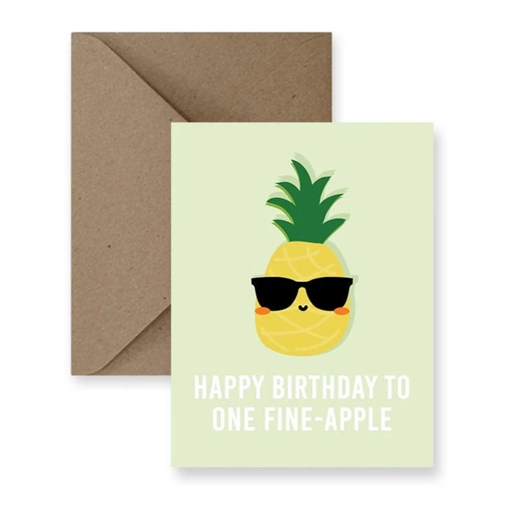 Happy Birthday To One Fine-Apple Birthday Card