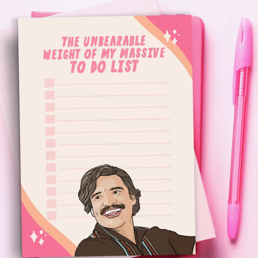 Pedro Pascal Funny To Do List Notepad