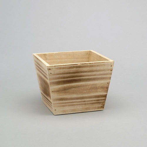 Wood Cube Planter - 4"